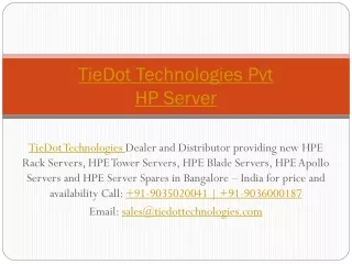 tiedot technologies pvt hp server