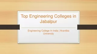 Top Engineering Colleges in Jabalpur - Avantika University