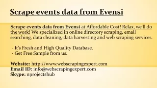 scrape events data from evensi