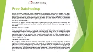 Free Datehookup
