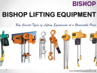 Buy Several Types of Lifting Equipments in the UK