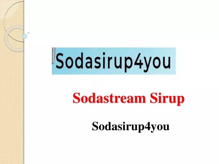 sodastream sirup