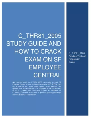 c thr81 2005 study guide and how to crack exam