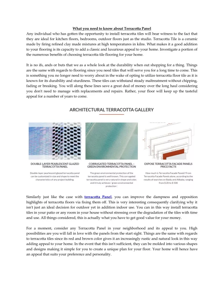 what you need to know about terracotta panel