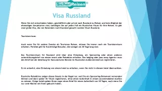 visa russland