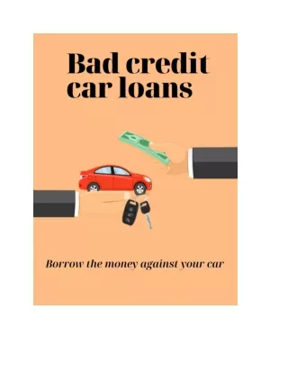 Solve Financial Issue? Get Bad Credit Car Loans Hamilton