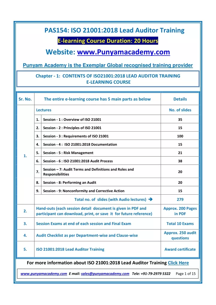 pas154 iso 21001 2018 lead auditor training