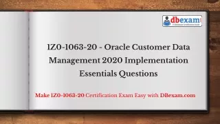 1z0 1063 20 oracle customer data