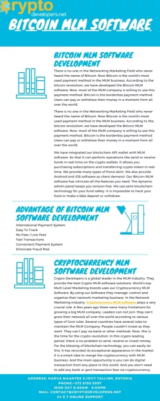 bitcoin mlm software