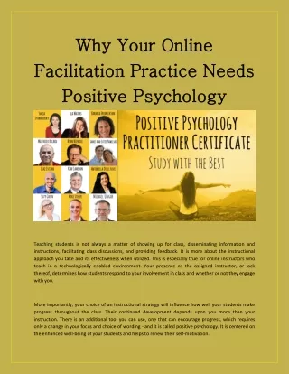 positive psychology online degree