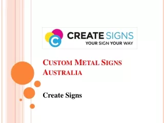 Buy Custom Metal Signs in Australia - Create Signs