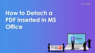 how to detach a pdf inserted in ms office