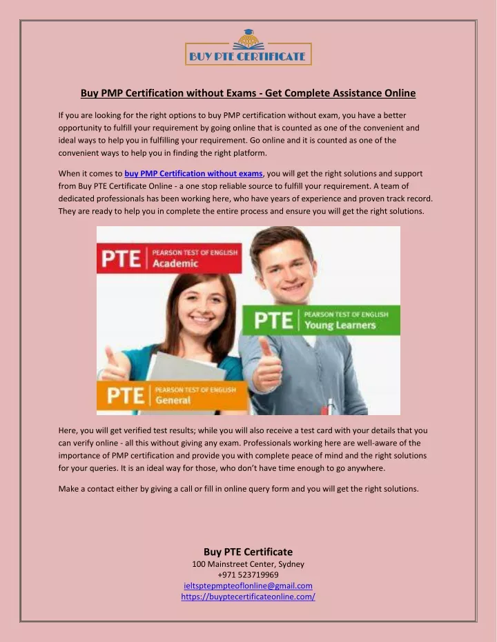 buy pmp certification without exams get complete