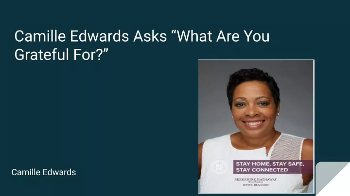 camille edwards asks what are you grateful for
