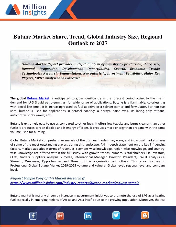 butane market share trend global industry size