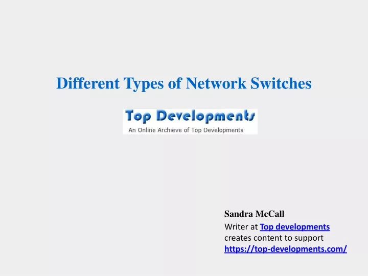 different types of network switches