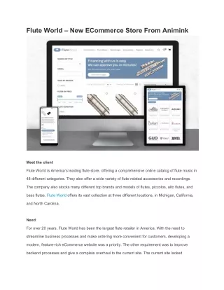 flute world new ecommerce store from animink