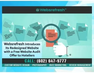 Websrefresh Introduces Its Redesigned Website with a Free Website Audit Offer to Hoteliers