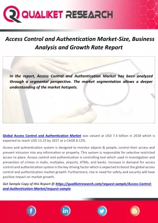 access control and authentication market size