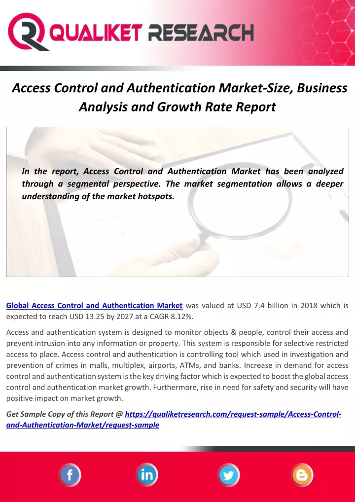 access control and authentication market size