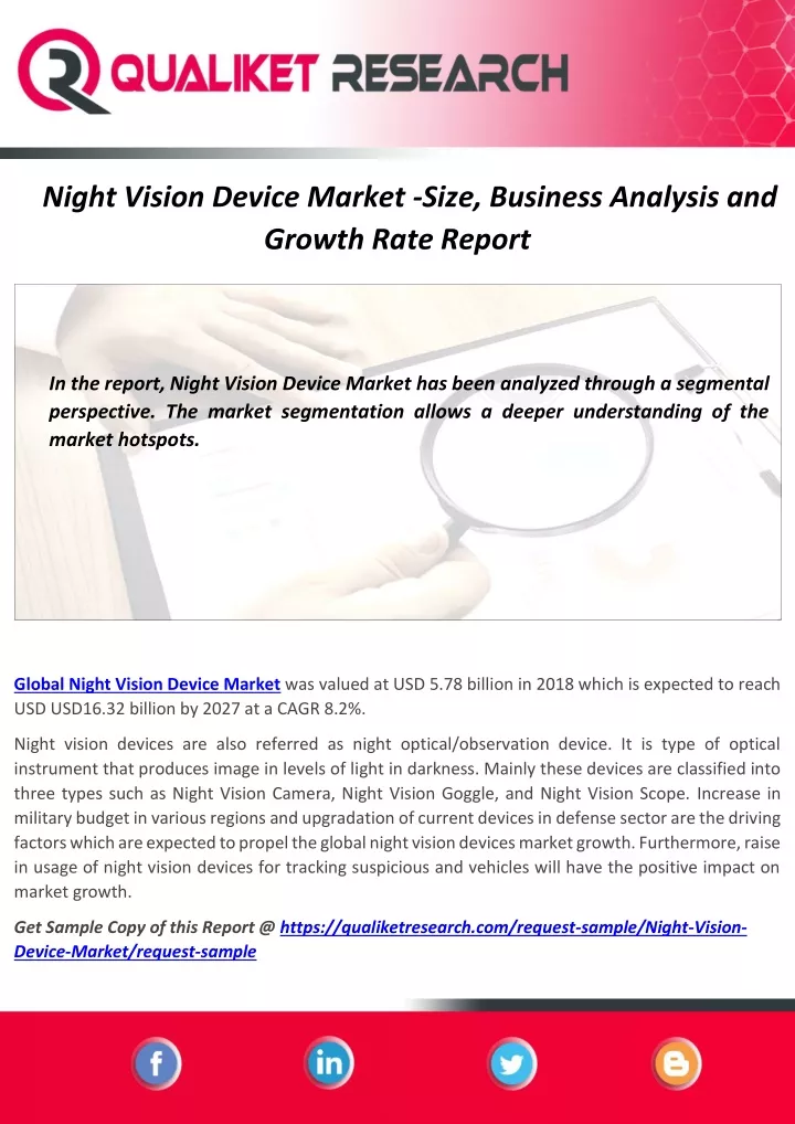 night vision device market size business analysis