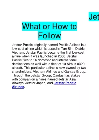 jetstar pacific airlines