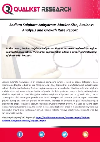 2020-2027 Global Sodium Sulphate Anhydrous Market Technology Trend, business Trend,Application and Future Growth