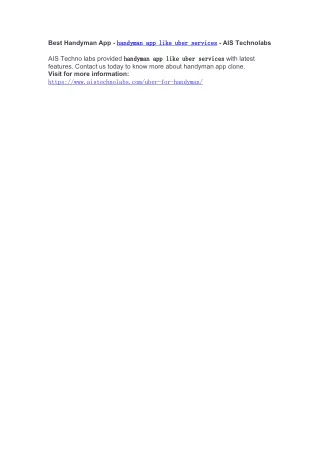 best handyman app handyman
