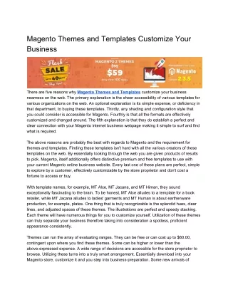 Magento 2 themes and extensions