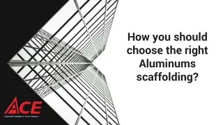 Aluminium Scaffolding In Abu Dhabi | ACE