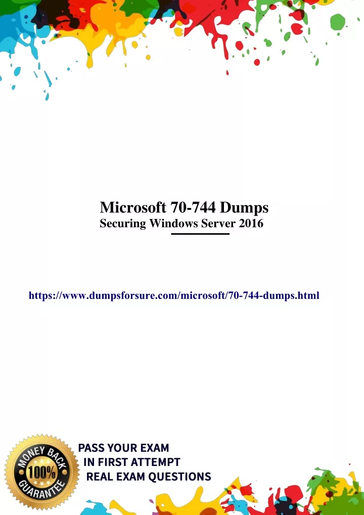 microsoft 70 744 dumps