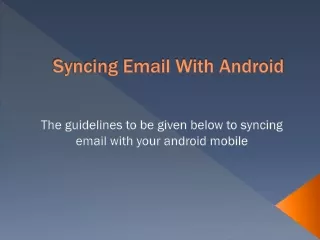 syncing email with android