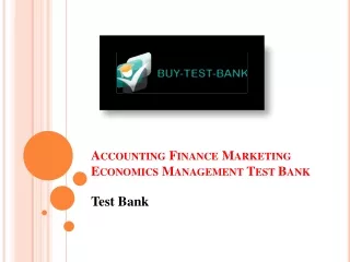 accounting finance marketing economics management test bank