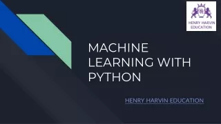 Machine Learning with Python