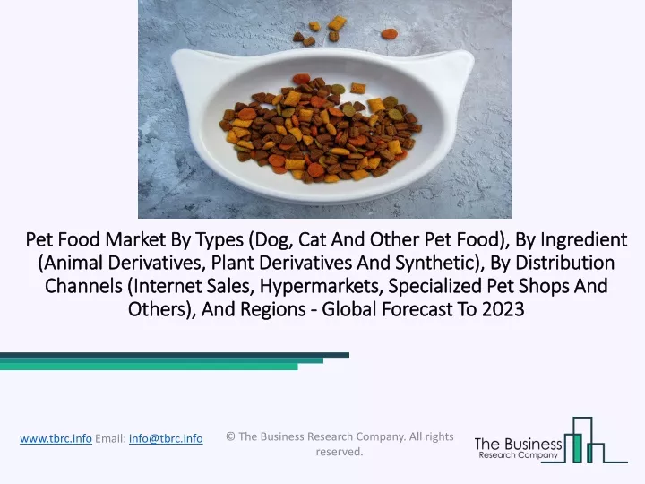 pet food market by types dog cat and other
