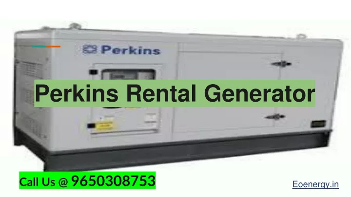 perkins rental generator