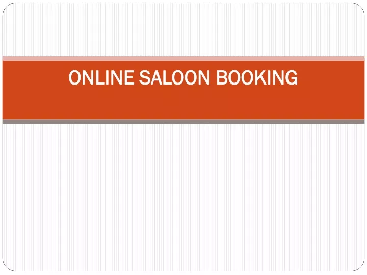 online saloon booking