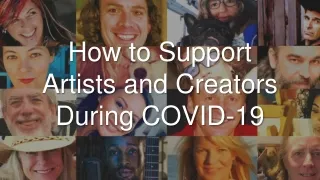 How To Support Artists And Creators During COVID-19