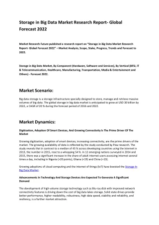 storage in big data market research report global