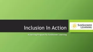 Inlusion In Action eLearning Program