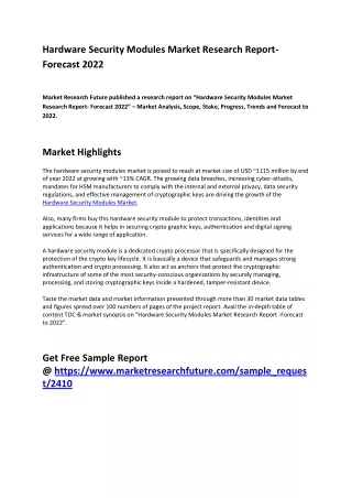 hardware security modules market research report