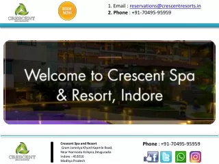 1 email reservations@crescentresorts in 2 phone