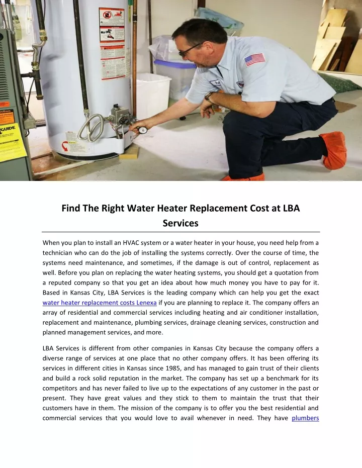 find the right water heater replacement cost