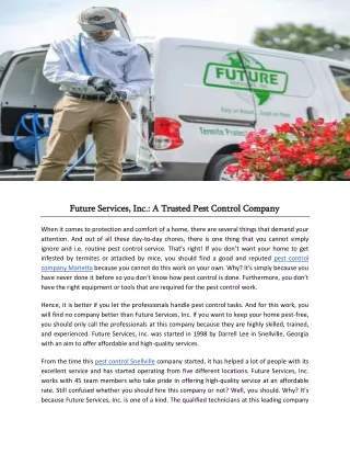 f future services inc a trusted pest control