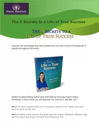 The 5 Secrets to a Life of True Success