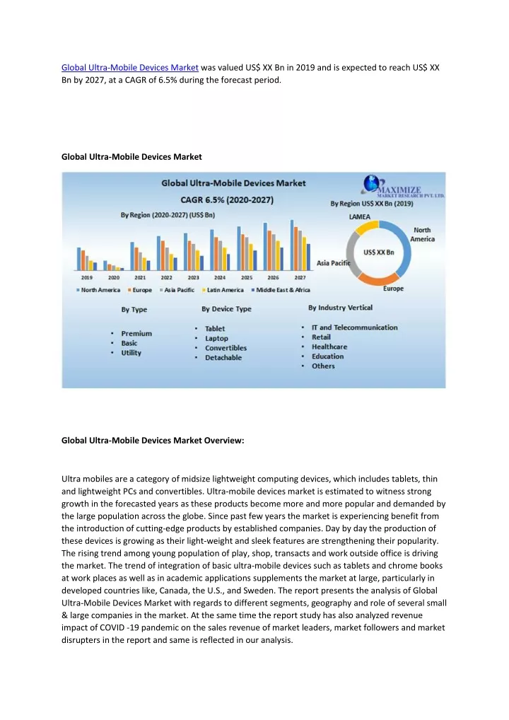 global ultra mobile devices market was valued