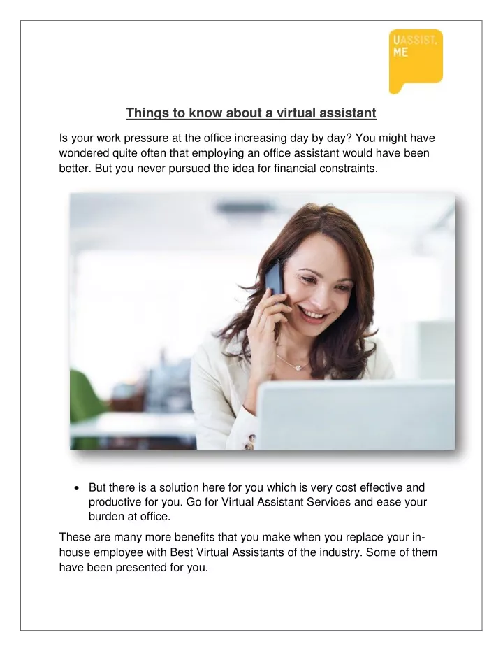 things to know about a virtual assistant