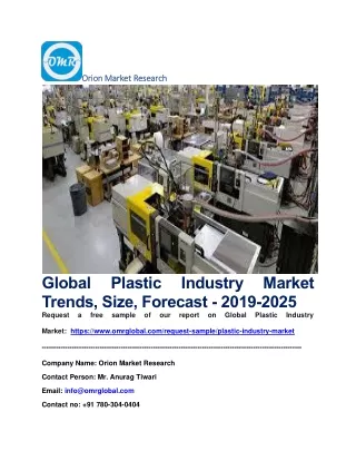 Global Plastic Industry Market Trends, Size, Forecast - 2019-2025