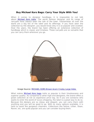 buy michael kors bags carry your style with you