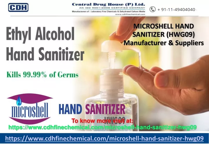 microshell hand sanitizer hwg09 manufacturer